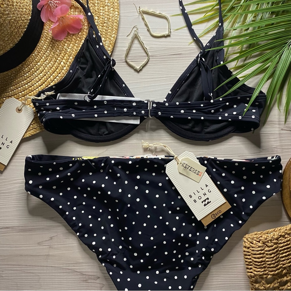 Billabong •• Reese Underwire Bikini Top | Reversible Floral Lowrider Bottom - Picture 5 of 16